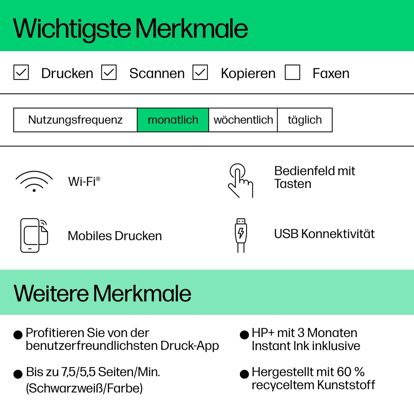 👉 Multifunktionsdrucker – Drucker, Scanner & Kopierer mit WLAN, kompakt & benutzerfreundlich